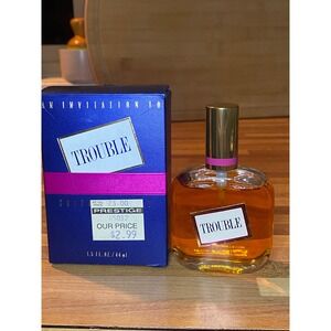 Vintage Revlon Trouble Cologne Spray 1.5 oz 44ml Fragrance with Original Box